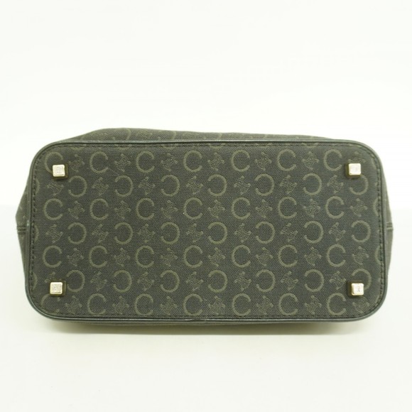 Celine Black Canvas Handbag Macadam C - Picture 3 of 10